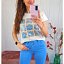 Camiseta Cuadros Beige